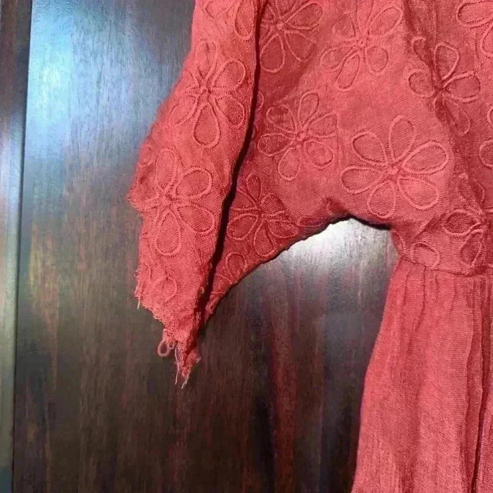 Boho Rebellion Red Floral Dress Size M - Picture 4 of 9